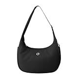 Babysun Mini Shoulder Bag Women Nylon Crescent Bag 4L Underarm Shoulder Purse Women's Shoulder Handbags Small Tote Bag Black