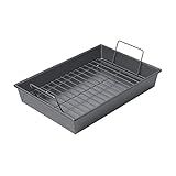 Chicago Metallic Professional Non-Stick Roast Pan with Non-Stick Rack, 13-Inch-by-9-Inch