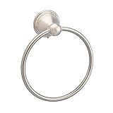 Amazon Basics Round Modern Towel Ring, 6.3-inch Diameter, Satin Nickel