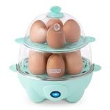 Dash Deluxe Egg Cooker - Boiler, Poacher & Steamer - Includes Measuring & Recipe Guide - Dishwasher Safe - BPA Free - Holds 12 Eggs, Aqua