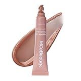 MCoBeauty Peptide Lip Treatment Vanilla Brulee - Nude Beige Tinted Lip Balm Plumper Gloss for Women - Hydrating Lip Oil with Shea Butter, Peptides for Soft Plump Lips - Vegan Cruelty Free Lip Care