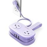 ORICO Purple Cruise Approved Travel Power Strip with 4FT Extension Cord