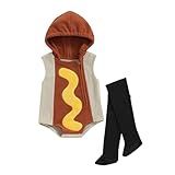 Baby Halloween Costumes Toddler Girl Boy Outfits Clothes Hooded Romper Jumpsuit With Long Socks (Hot Dog, 6-12 Months)