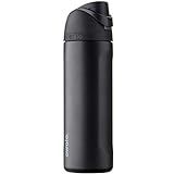 Owala FreeSip Insulated Stainless Steel Water Bottle with Straw, BPA-Free Sports Water Bottle, Great for Travel, 24 Oz, Very, Very Dark