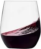 Munfix Disposable Plastic Wine Glasses, Stemless 12 oz Clear Shatterproof Cups, BPA-Free, 48 Pack