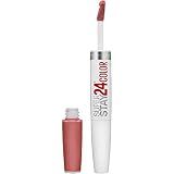 Maybelline Super Stay 24, 2-Step Liquid Lipstick Makeup, Long Lasting Highly Pigmented Color with Moisturizing Balm, Frosted Mauve, Mauve Pink, 1 Count