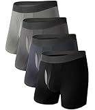 BAMBOO COOL Men's Ultra Breathable Underwear Mesh Boxer Briefs with Lightwight Wasitband,No Ride Up,Multipack