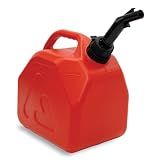 LAUCO Portable Fuel Tank, Gas Container, 3 Gallon Gas & Diesel Container with Transfer Hose and Nozzle, Mobile Fuel Storage for Boats, Docks, Farm, Shop & Garage 87256