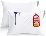 Utopia Bedding Waterproof Pillow Protectors Zippered Standard Size (2 Pack, White), Zippered Pillowcases, Bed Bug Proof Pillow Encasement Covers 20 x 26 Inches