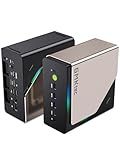 GMKtec AI Mini PC Ultra 9 285H (Turbo 5.4GHz) 96GB DDR5 2TB PCIe 4.0 SSD Mini Gaming Computer 3X M.2 Expansion Slots, Oculink, Quad Screen 8K Display EVO-T1