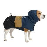 Spark Paws Dog Raincoat - Waterproof Rain Jacket w/Hood, Full Coverage