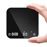 Mini Coffee Scale with Timer Automatic, 0.1g/2000g Rechargeable Precision Espresso Scale
