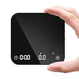 Mini Coffee Scale with Timer Automatic, 0.1g/2000g Rechargeable Precision Espresso Scale