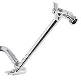 NearMoon Adjustable Shower Arm Universal Connection, Extension Arm, Adjust Angle to Upgrade Shower Experience, Easy to Install, Anti-leak (11 Inch, Chrome Finish)