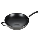 T-Fal Ultimate Hard Anodized Nonstick Wok 14 Inch, Oven Broiler Safe 350F, Non Stick Stir-Fry Pan, Cookware, Pots and Pans, Kitchen, Versatile Deep Frying, Sauté, Braise, Stew, Dishwasher Safe, Black