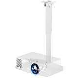 PUTORSEN Adjustable Projector Ceiling Mount, Universal Shelf, White
