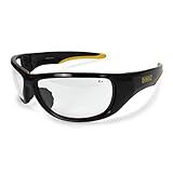 DEWALT DPG94-1D Dominator Z87+ Safety Glasses – Black Full Frame & Clear Lens – Rubber Temples & Nosepiece – 1 Pair