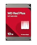 Western Digital 10TB WD Red Plus NAS Internal Hard Drive HDD - 7200 RPM, SATA 6 GB/s, CMR, 512 MB Cache, 3.5" - WD100EFGX