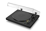 Sony PS-LX5BT Premium Wireless Bluetooth Turntable (2026 Model) : Fully Automatic Belt Drive Vinyl Record Player with Built-in Phono EQ and Included Audio Cable, Black