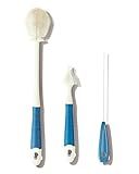 Upgraded Baby Bottle Brush Set(3pcs), Including Pacifier Cleaner and Straw Brush, Detachable Head for Easy Cleaning, Hangable Handle Design, Long Handle