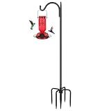 FEED GARDEN 63'' Bird Feeder Pole, 5-Prong Base Shepherds Hook for Outdoor