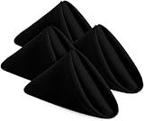 Utopia Home [24 Pack, Black] Cloth Napkins 17x17 Inches, 100% Polyester Dinner Napkins with Hemmed Edges, Washable Napkins Ideal for Parties, Weddings and Dinners