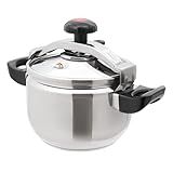 201 Stainless Steel Pressure Cooker, 7L/7.4 Qt Pressure Pot W/Sponge, 1-2 People Pressure Cooker For Stewing, Boiling & Steaming Meals