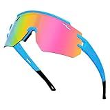 AVV Polarized UV400 Cycling Baseball Sunglasses - Windproof Anti-Fog for Outdoor Sports, Lightweight Frame Men Women Youth