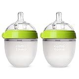 Comotomo Baby Bottle Double Pack, Green, 5oz