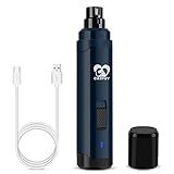 Casfuy Dog Nail Grinder Upgraded - Professional 2-Speed Whisper-Quiet Electric Pet Nail Trimmer Painless Paws Grooming & Smoothing for Small Medium Large Dogs & Cats (Dark Blue)