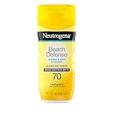 Neutrogena Sunscreen Lotion Beach Defense SPF 70, Face & Body Sunscreen, Broad Spectrum, Fast Absorbing, 6.7 Fl Oz, Water Resistant 80 Min, Oil-Free, Oxybenzone & Octinoxate Free