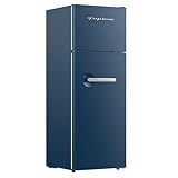 Frigidaire Retro Apartment Size Refrigerator with Top Freezer - 2 Door Fridge with 7.5 Cu Ft of Storage Capacity, Adjustable Spill-Proof Shelves, Door & Crisper Bins, Azure