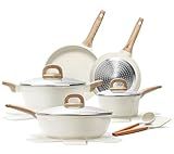 14 Pcs Pots and Pans Set, Nonstick Cookware Sets, Granite Induction Cookware Non Stick Cooking Set with Frying Pans, Saucepans, Saute Pan, Extra Large Casserole, PFAS PTFE PFOA PFOS Free