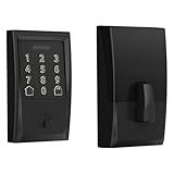 Schlage Encode Smart WiFi Deadbolt Lock for Front Door - Keyless Entry with App or Touchscreen - Works with Alexa, Hey Google, & Airbnb - Create Codes for Guests - Matte Black