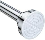 Ausemku Shower Curtain Rod Tension - 32-80 Inch Never Rust Non-Slip Spring Tension Curtain Rod No Drilling Stainless Steel Curtain Rod Use Bathroom Kitchen（Silver）