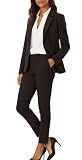 Marycrafts Women’s Two Piece Suits – Business Blazer Pant Suit Set for Work, Professional Outfit, Office Wear, Formal Business Attire 12 Black