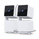 WYZE Cam Pan v3 Indoor/Outdoor IP65-Rated 1080p Pan/Tilt/Zoom Wi-Fi Smart Home Security Camera with Color Night Vision, 2-Way Audio, Compatible with Alexa & Google Assistant, White, 2-Pack