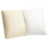 OrganicTextiles 100% Talalay Latex Pillow with Organic Cotton Cover (King Size, Medium), GOTS Certified, Bed Pillow for Sleeping, Neck Pain Relief Help, Head Support, for Side Back Stomach Sleeper