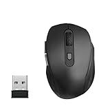NRGYEZ Wireless Mouse,Portable Mouse with 3 Adjustable DPI (800/1200/1600), Compact Design for Laptop/PC/Mac, 2.4G USB Receiver, 6-Button Function, Compatible with Windows/Mac OS/Linux - Black