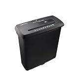 Amazon Basics 8-Sheet Strip Cut Paper Shredder for Home and Office, CD/Credit Card Shredder, 3.4 Gallon Bin, Black