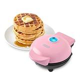 Dash Mini Waffle Maker- Compact Electric Iron for Creative Homemade Treats - PTFE nonstick surface - Easy-to-Clean - Perfect for Kids & Families - Pink