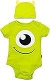 Disney Pixar Monsters Inc. Mike Newborn Baby Boys Cosplay Bodysuit and Hat Set 3-6 Months