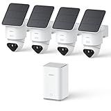 aosu T2 Ultra 4K Security Cameras Wireless Outdoor, 4 Cam Kit, Smart Home Security System with TrueColor Night Vision, AI Recognition & 360° Motion Tracking, Solar Power, Expandable 1TB Local Storage