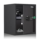 AEGIS Smart Biometric Safe Box, 1.7 cu.ft Quick Access Unlock with Fingerprint/Keypad/Key/USB Port for Multiple Pistols, Security Steel Personal Lock Box for Home/Office/Hotel/Dorm