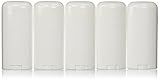 Deodorant Container Oval Empty 2.65oz/78ml - Twist-Up Refillable Plastic Tube for Deodorants, Pack of (5) by Yellow Brick Road