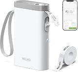 Nelko P21 Label Maker Machine with Tape, Bluetooth Label Printer, White