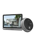 EZVIZ Wireless Door Peephole Camera - 4.3-Inch Color Touch Screen Door Viewer with 3-Month Battery Life, 1080P Front Door Bell, Human Detection, Two-Way Video Call, Night Vision, 256GB Cloud/SD, CP4