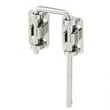Prime-Line U 9847 Patio Sliding Door Loop Lock – Increase Home Security, Install Additional Child-Safe Security, 2-1/8 In. Hardened Steel Bar with Diecast Base, Chrome Plated (Single Pack)