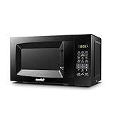COMFEE' EM720CPL-PMB Countertop Microwave Oven with Sound On/Off, ECO Mode and Easy One-Touch Buttons, 0.7cu.ft, 700W, Black