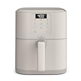 bella 6 Qt Slim Air Fryer, Fits-anywhere™ Kitchenware, EverGood™ Ceramic Nonstick Coating, Adjustable Temperature, 6 Preset Cooking Options, 60 Min Auto Shutoff w Audible Tone, 5lb Capacity, Oatmilk